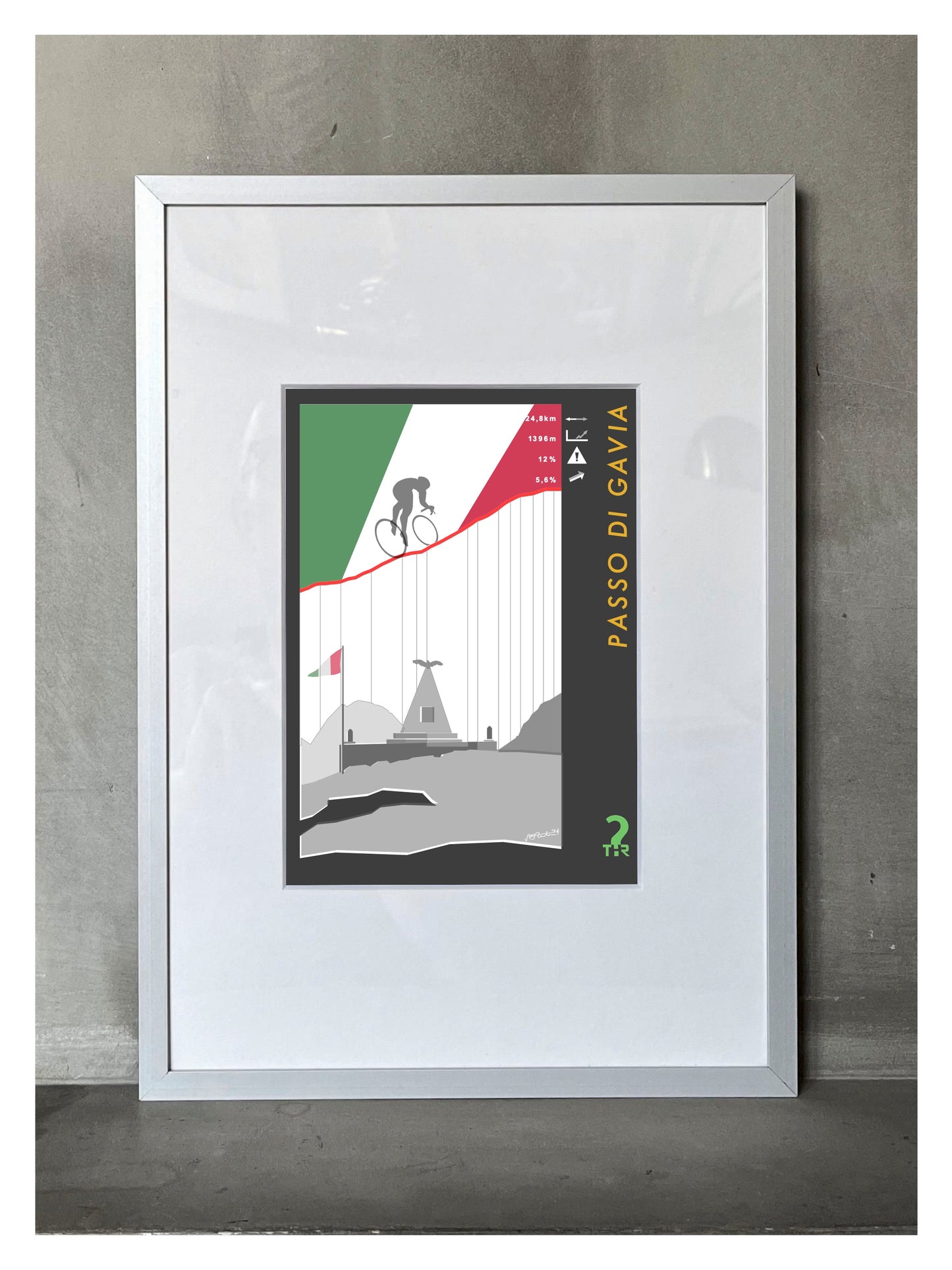 Passo Gavia Cycling Poster