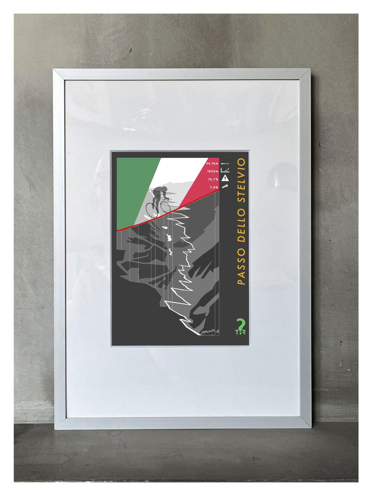Passo dello Stelvio Cycling Poster