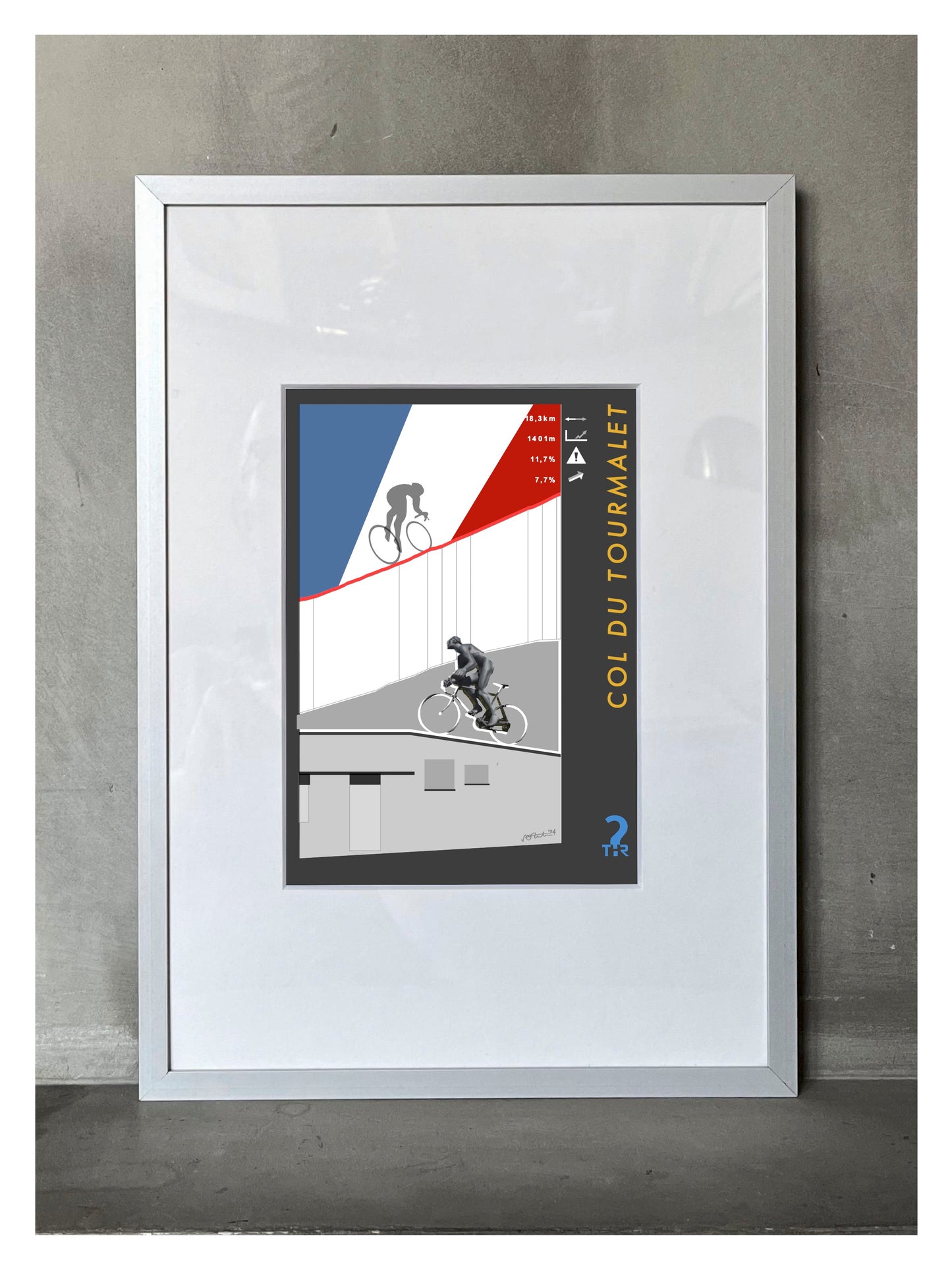 Col du Tourmalet Cycling Poster