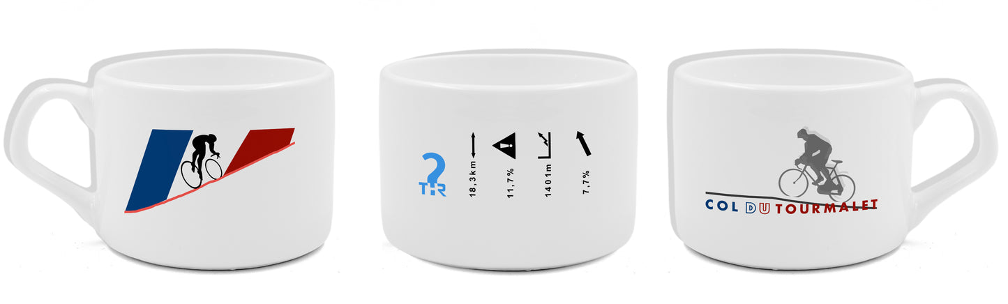 Filiżanka coffee ride Col du Tourmalet