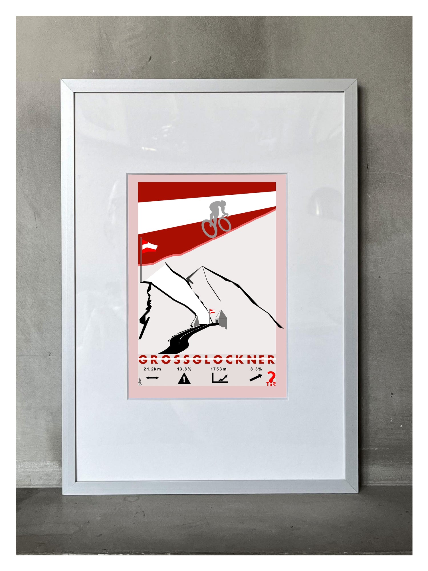 Grossglockner Plakat rowerowy WHYTHERE? 21cm x 30cm