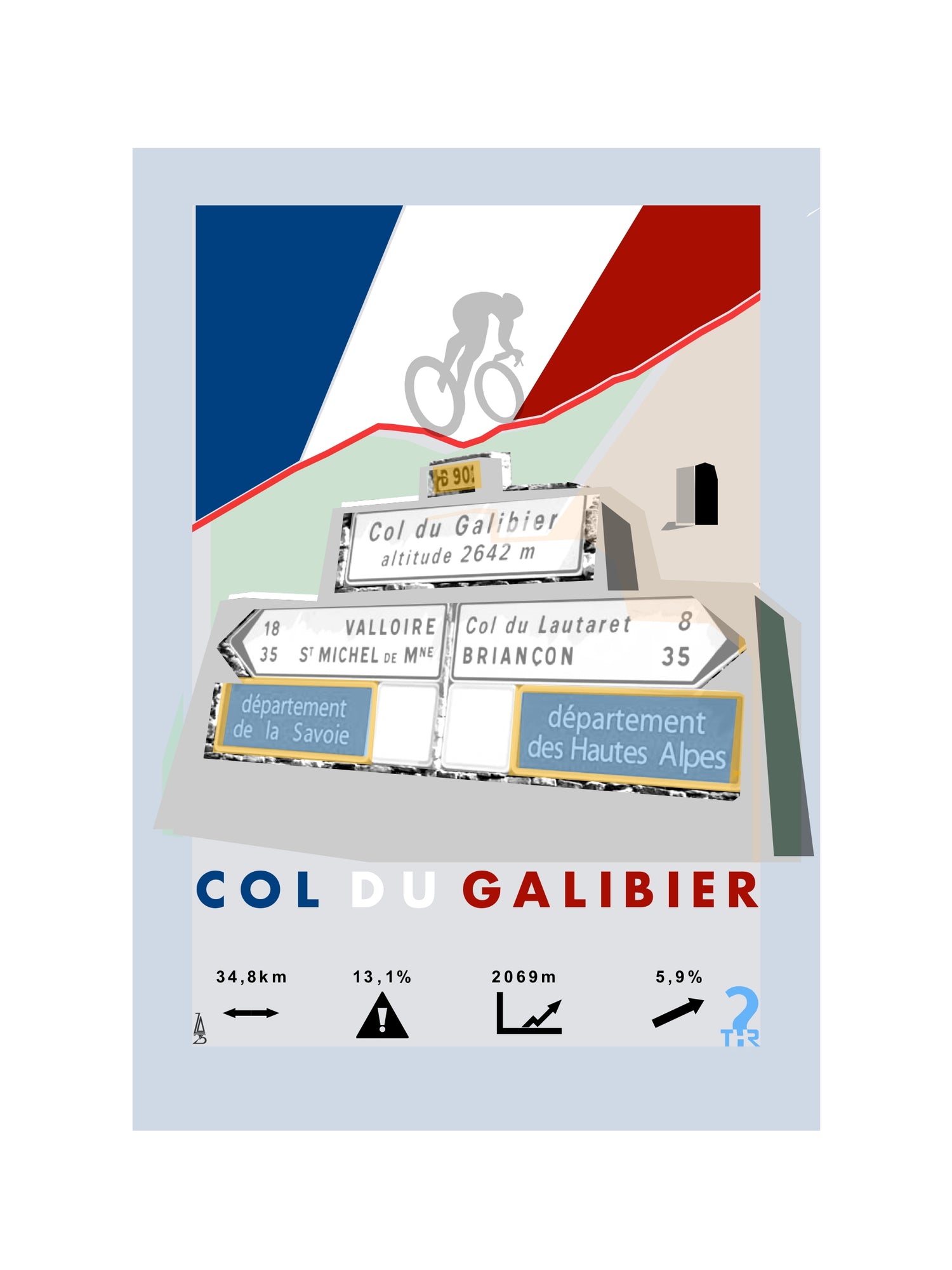 Galibier Plakat rowerowy WHYTHERE? 30cm x 40cm