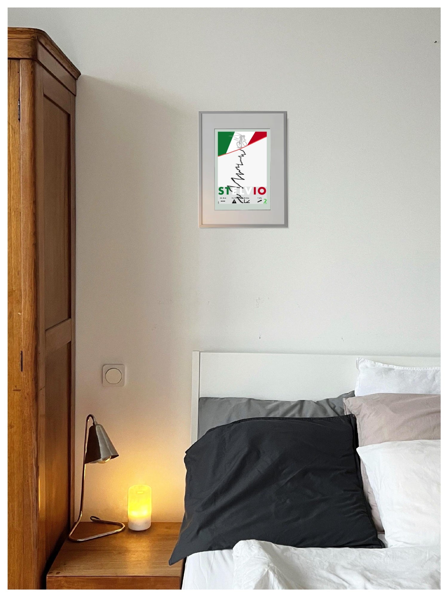 Passo dello Stelvio Plakat rowerowy WHYTHERE? 30 cm x 40 cm