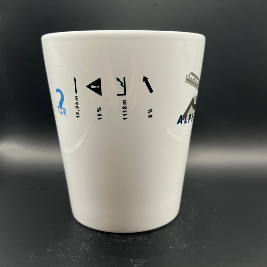 Kubek ( Latte) kolarza Alp d'Huez idealny prezent dla kolarza