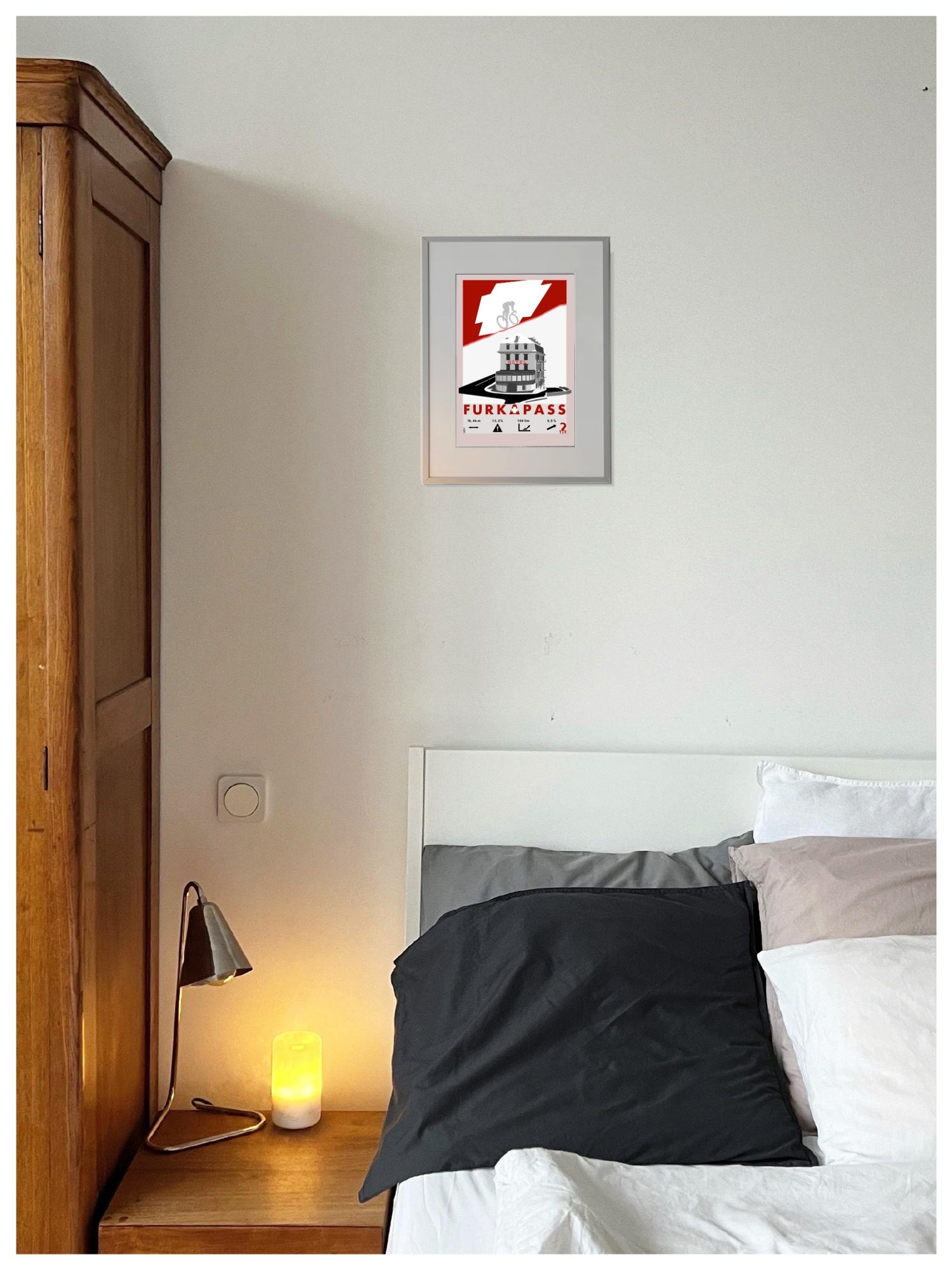 Furkapass Plakat rowerowy WHYTHERE? 30cm x 40cm