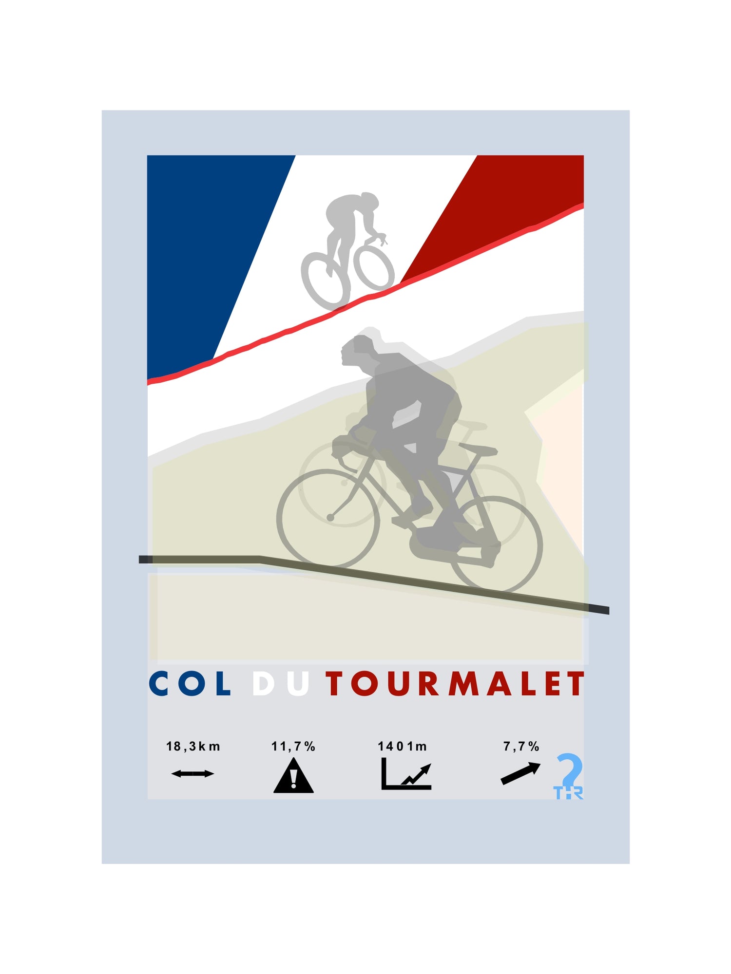 Tourmalet Plakat rowerowy WHYTHERE? 30cm x 40cm