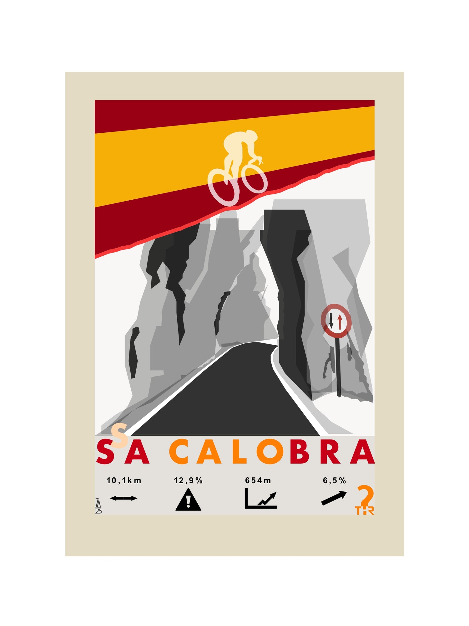 Sa Calobra Plakat Rowerowy WHYTHERE? 30cm x 40cm