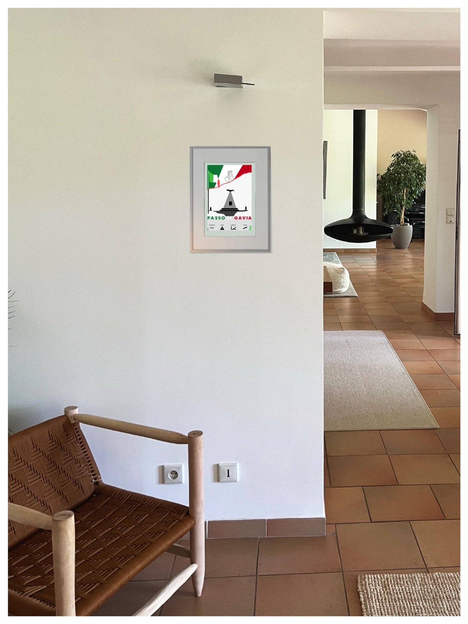 Passo di Gavia Plakat rowerowy WHYTHERE? 30cm x 40cm