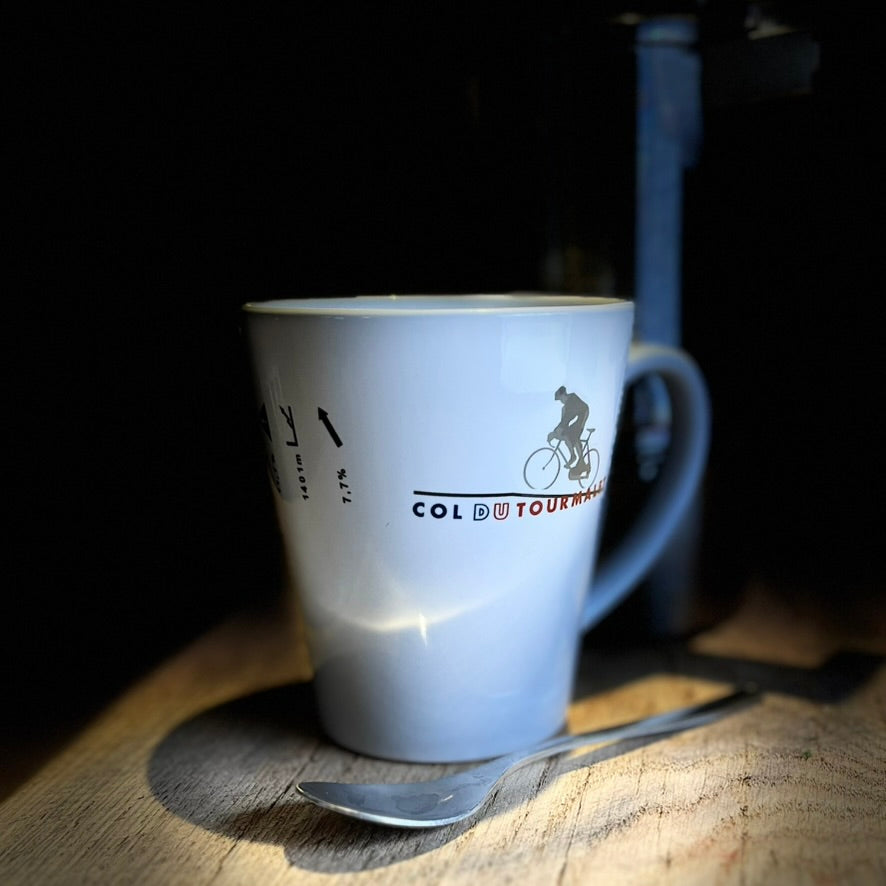 Kubek ( Latte) kolarza Col du Tourmalet idealny prezent dla kolarza