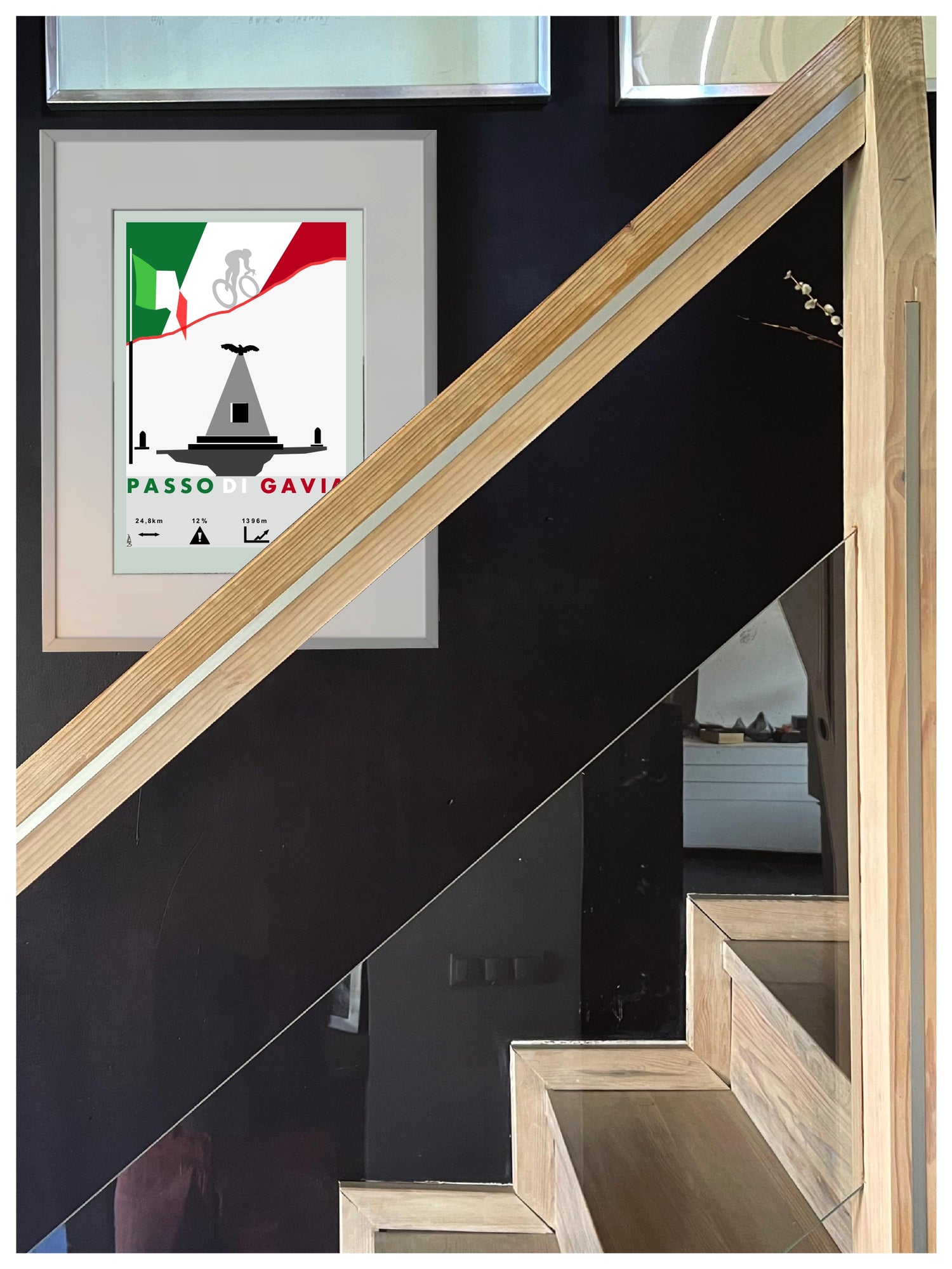 Passo di Gavia Plakat rowerowy WHYTHERE? 30cm x 40cm