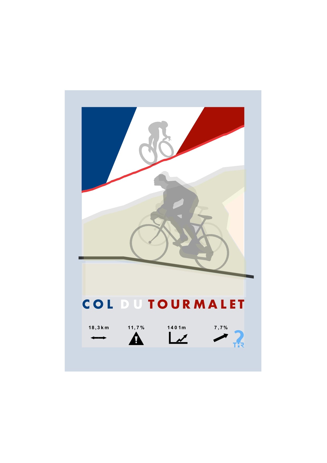 Tourmalet Plakat rowerowy WHYTHERE? 21cm x 30cm