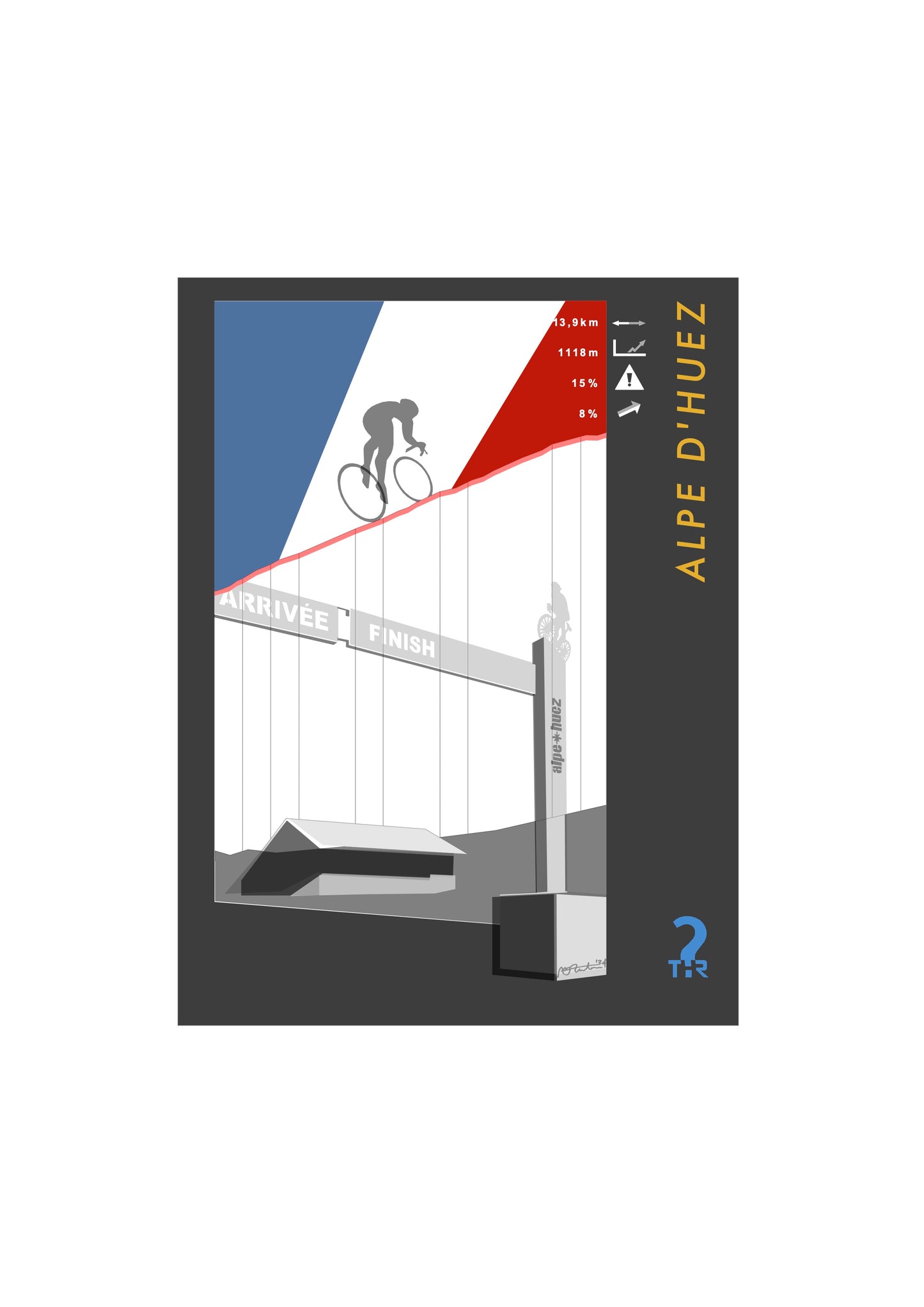 Alpe d'Huez Cycling Poster