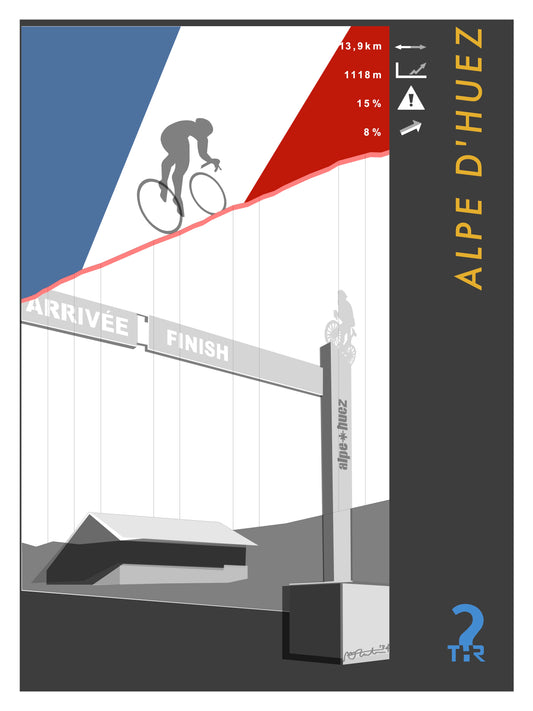 Alpe d'Huez Cycling Poster