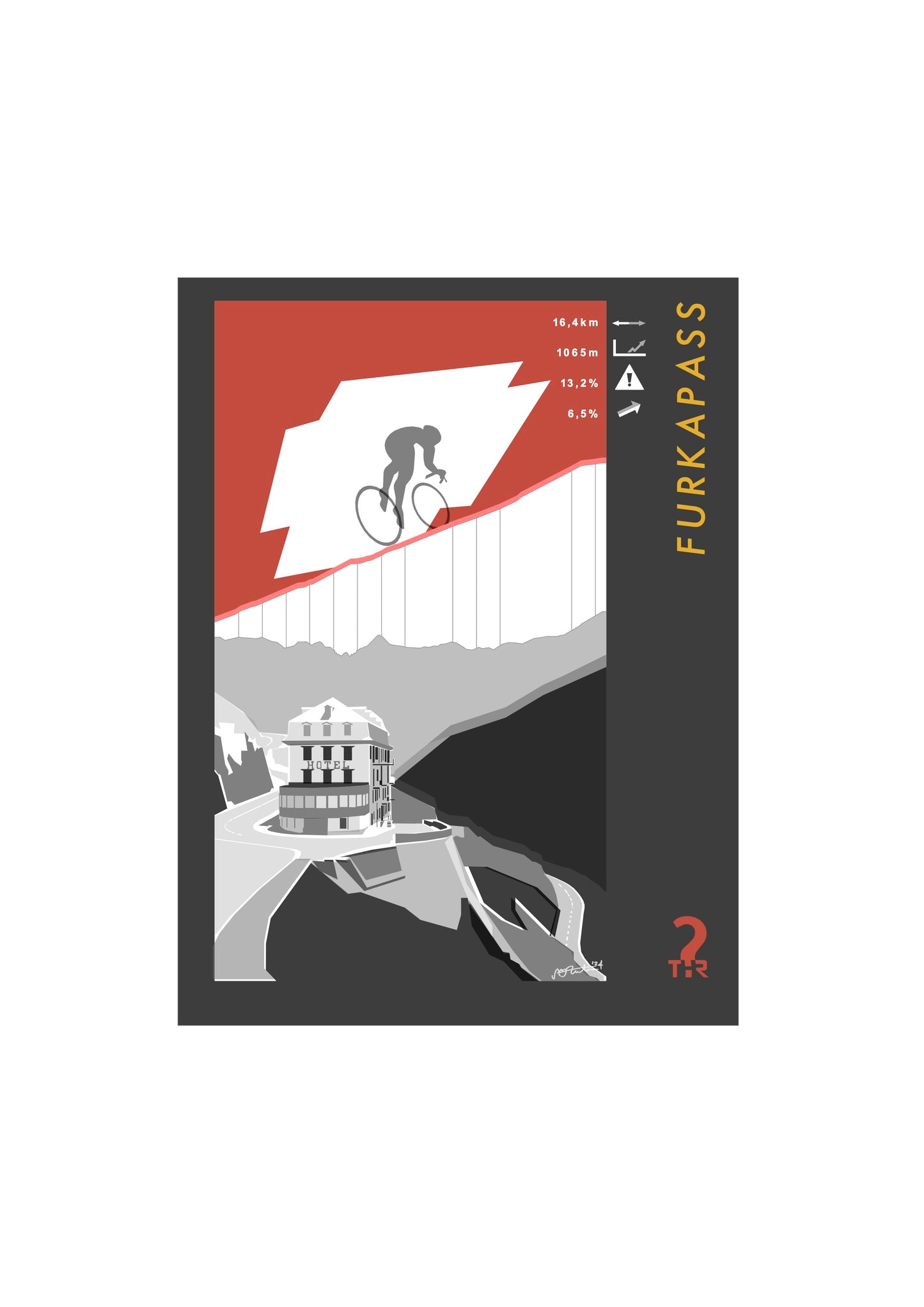 Furkapass Cycling Poster