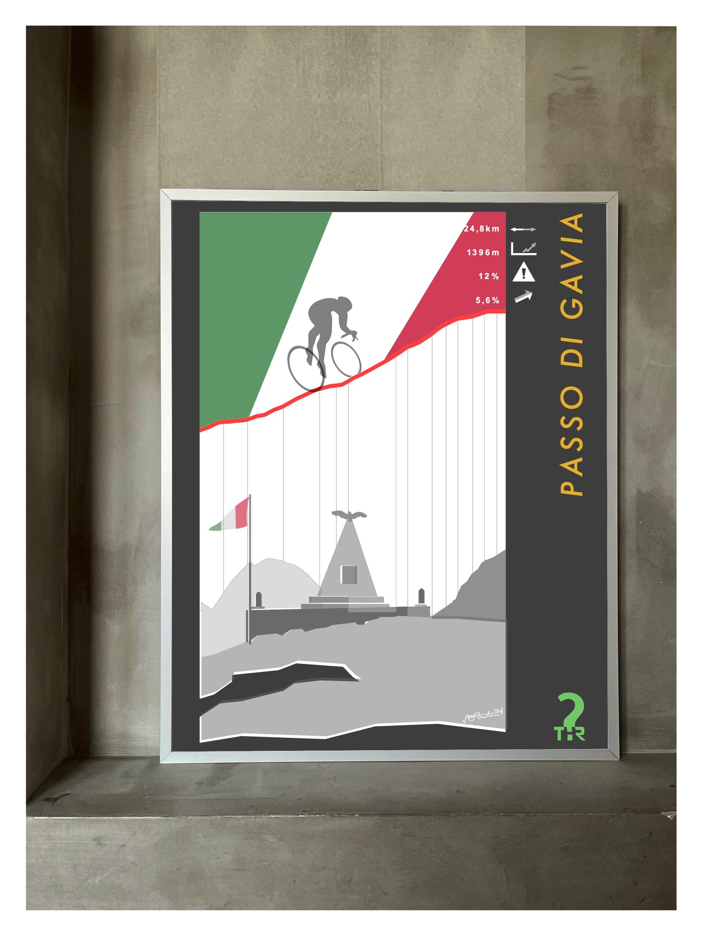Passo Gavia Cycling Poster