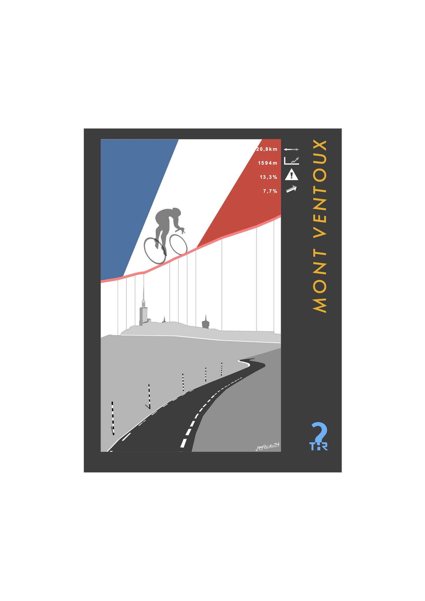 Mont Ventoux Cycling Poster