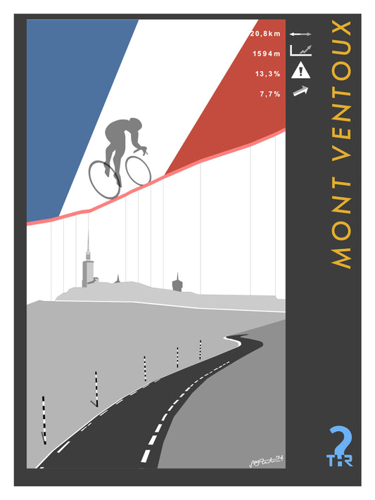 Mont Ventoux Cycling Poster