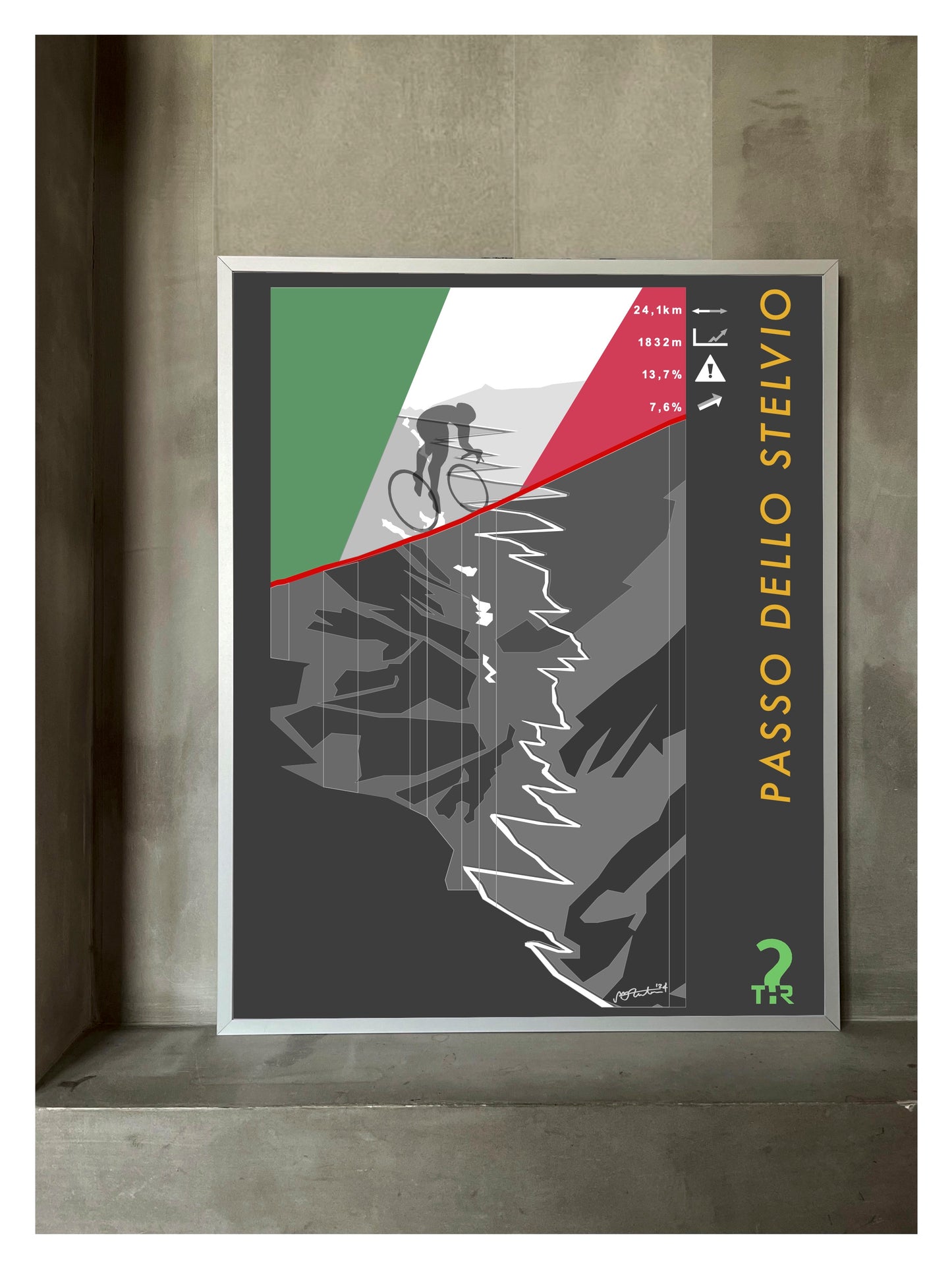 Passo dello Stelvio Cycling Poster