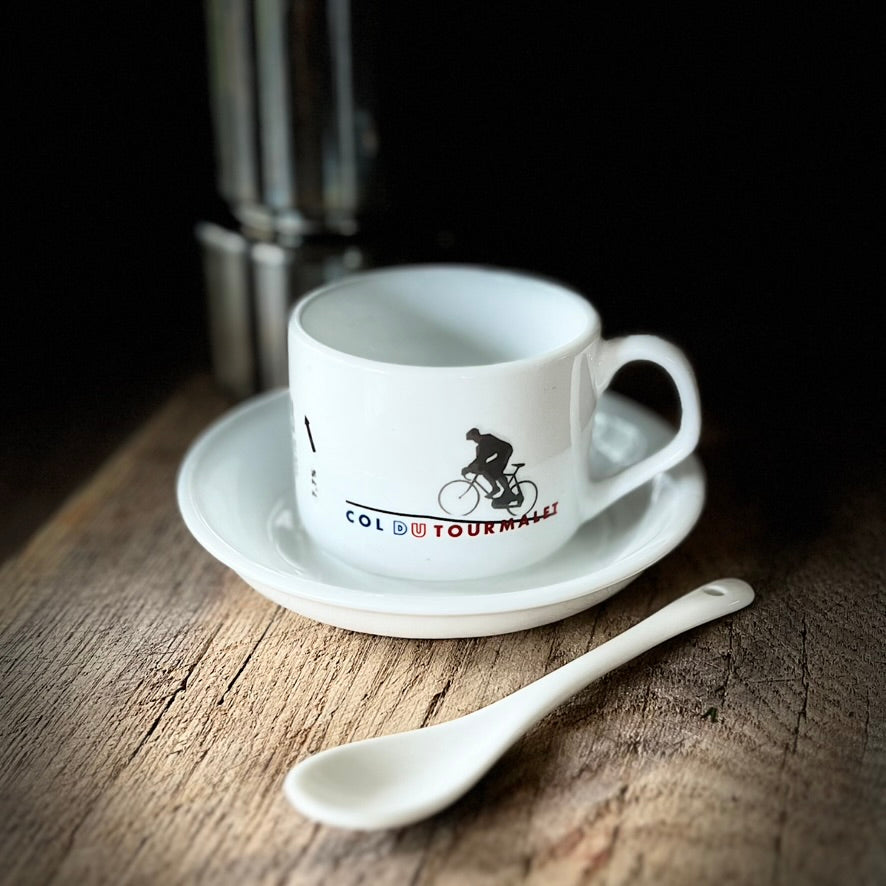 Filiżanka coffee ride Col du Tourmalet