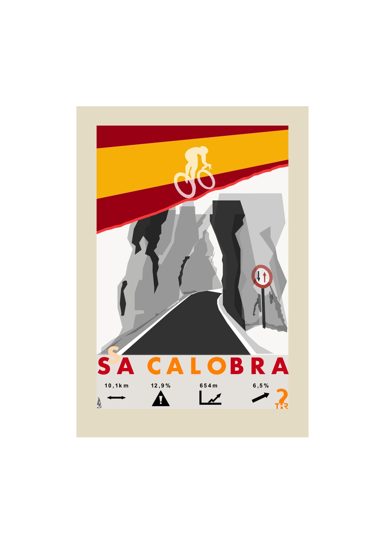 Sa Calobra Plakat Rowerowy WHYTHERE? 21cm x 30cm