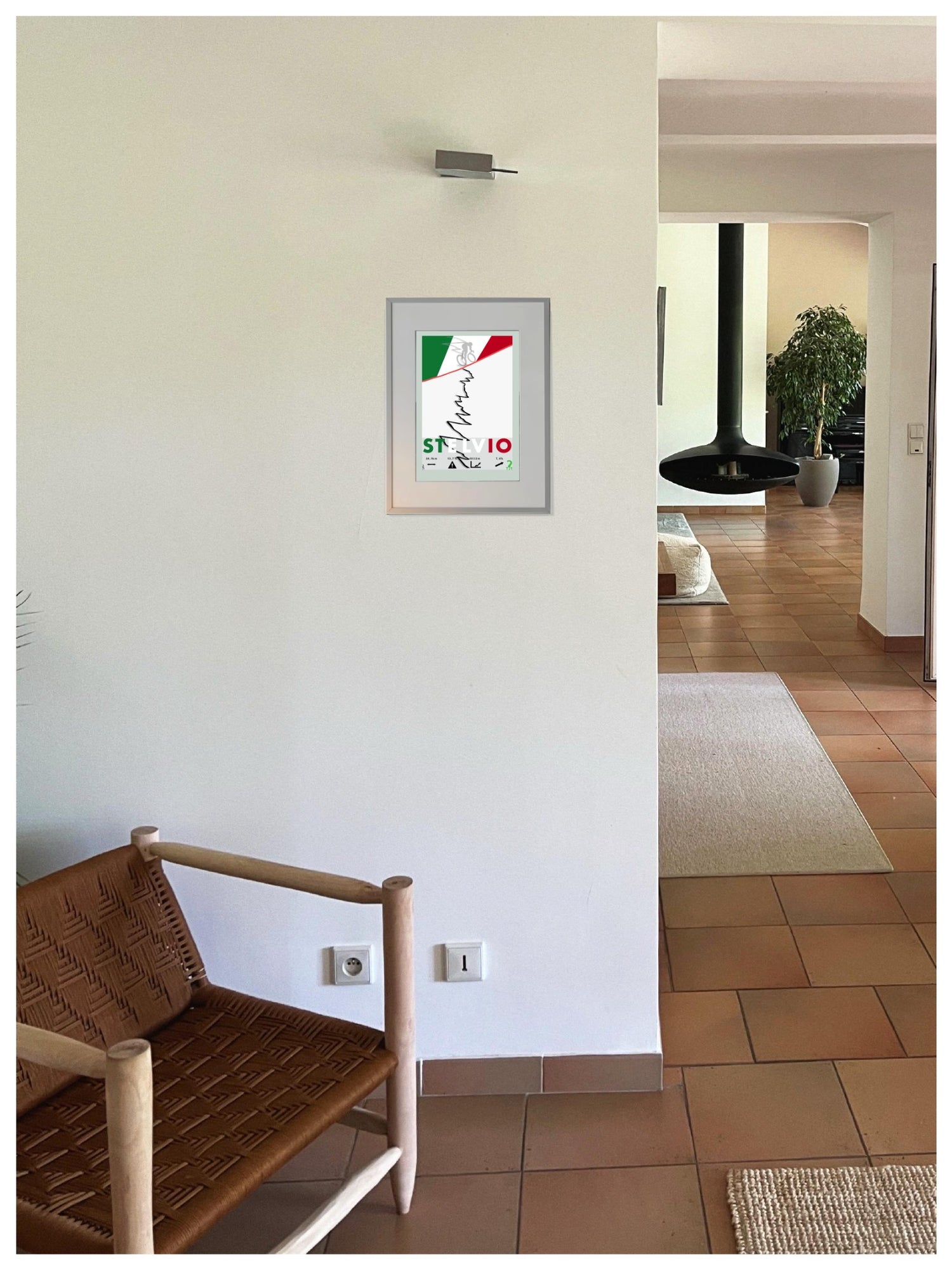 Passo dello Stelvio Plakat rowerowy WHYTHERE? 30 cm x 40 cm