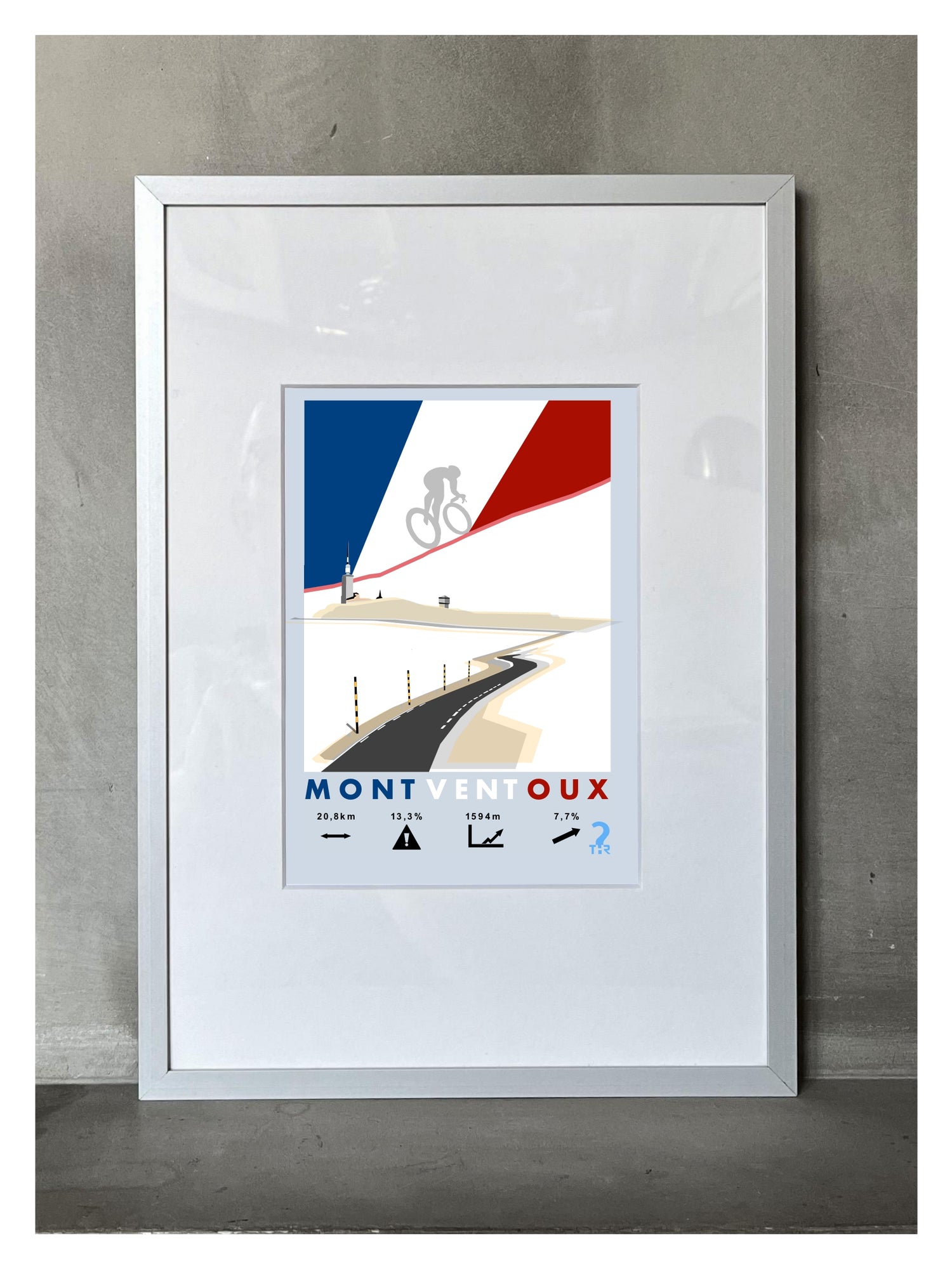 Mount Ventoux Plakat rowery WHYTHERE? 21cm x 30cm