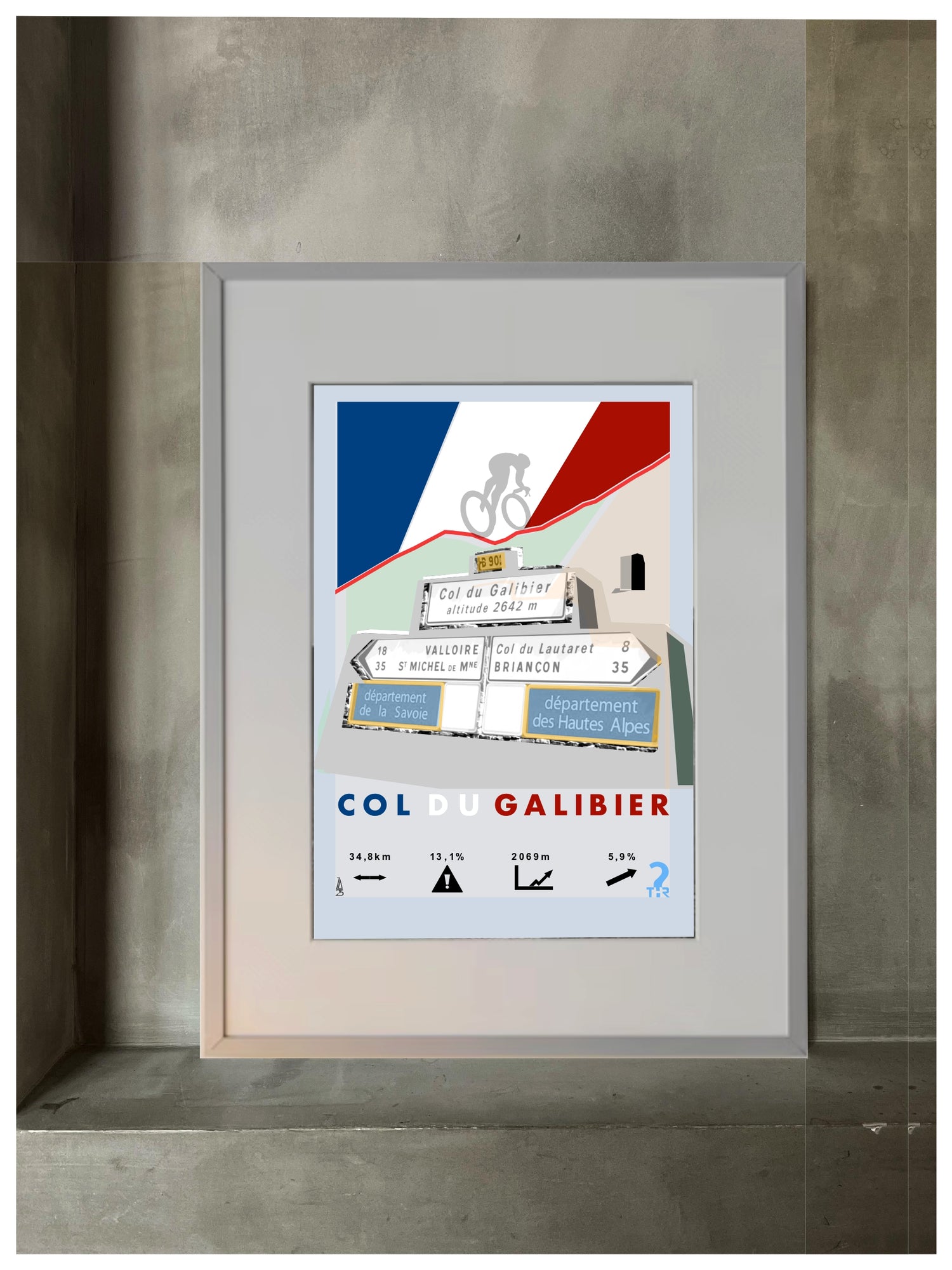 Galibier Plakat rowerowy WHYTHERE? 30cm x 40cm