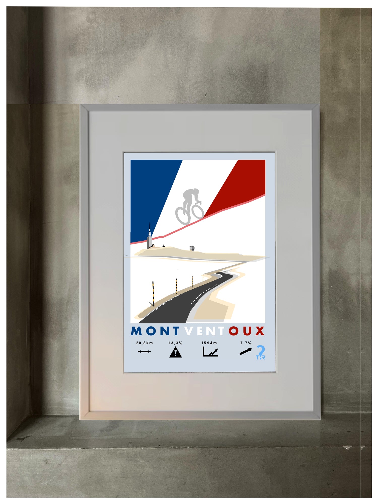 Mount Ventoux Plakat rowery WHYTHERE? 30cm x 40cm