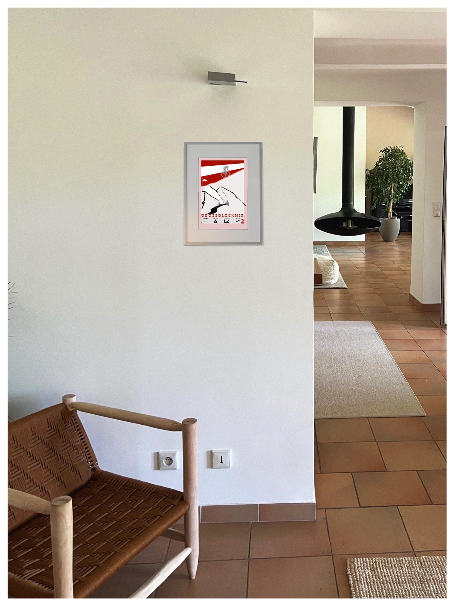 Grossglockner Plakat rowerowy WHYTHERE? 30cm x 40cm