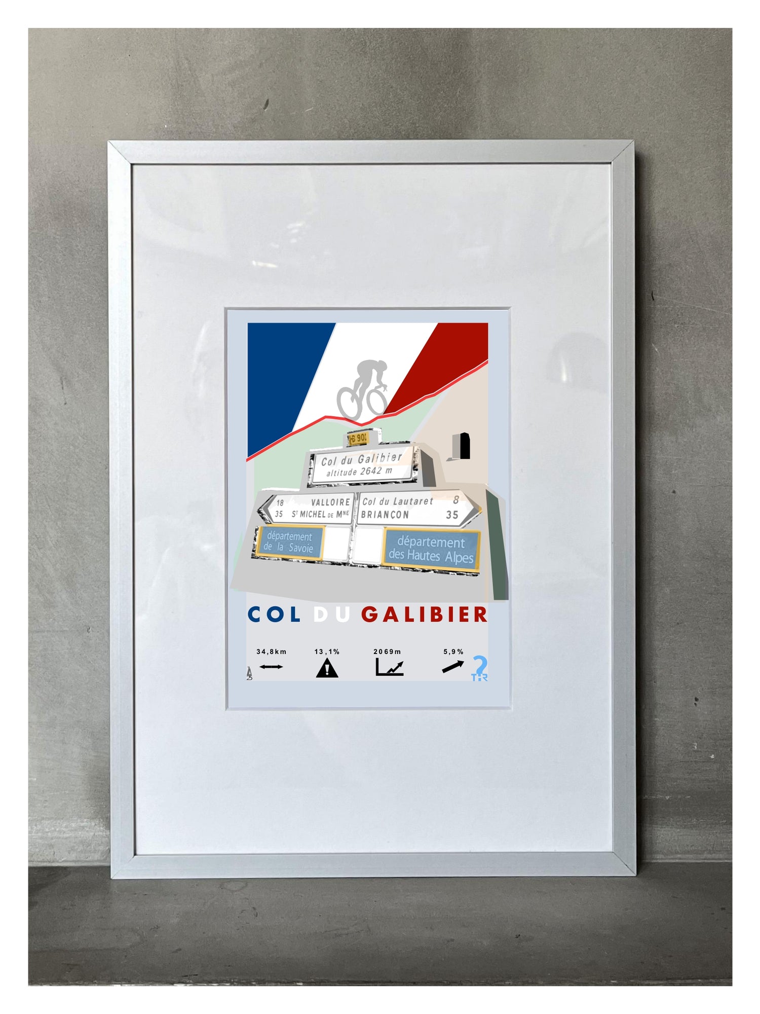 Galibier Plakat rowerowy WHYTHERE? 21cm x 30cm